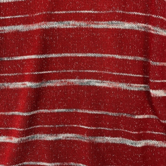 NWD New Woman Design Cowl Neck Half Sleeve Sweater 2X Red c/ Glitter Threading - Picture 3 of 7